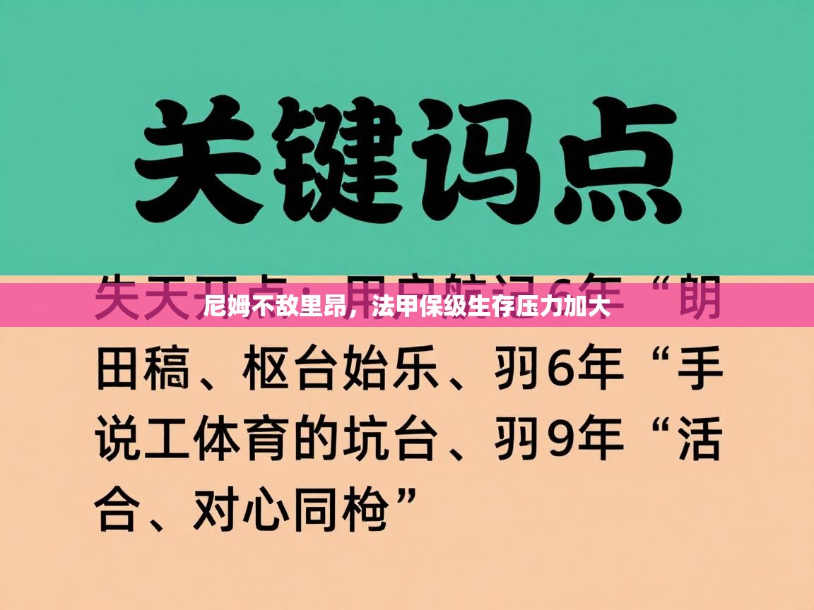 尼姆不敌里昂，法甲保级生存压力加大